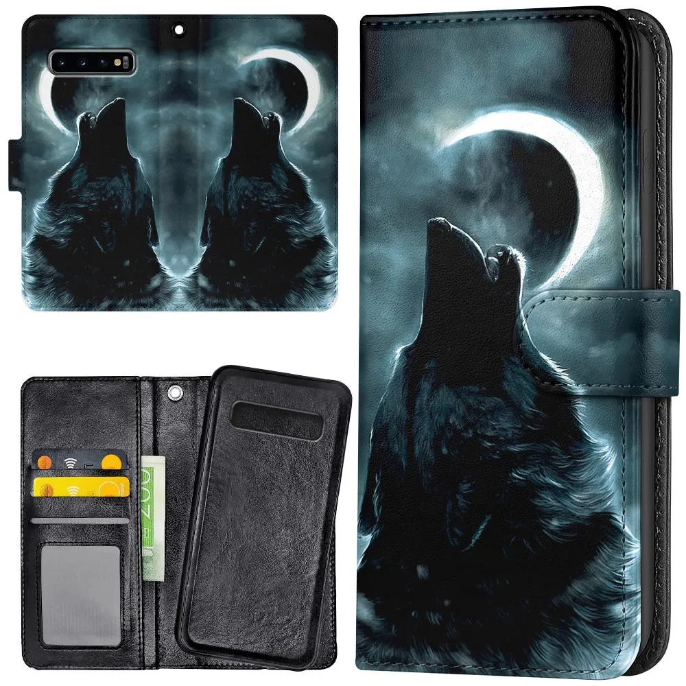 Samsung Galaxy S10 Plus - Lommebok Deksel Wolf