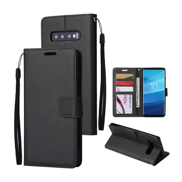 Samsung Galaxy S10E lommebok Lær skinnveske Black