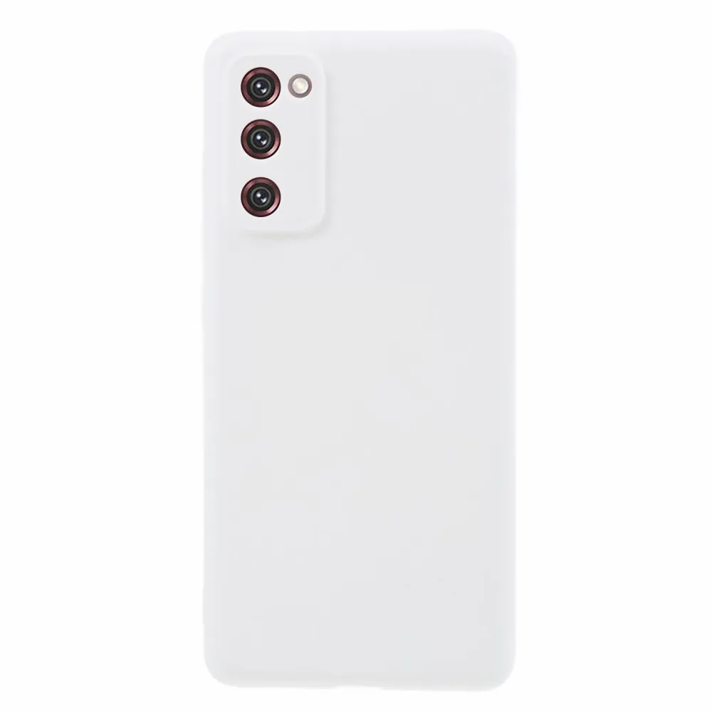 For Samsung Galaxy S20 FE 4G/5G/S20 Lite/S20 FE 2022 Mykt TPU matt overflatebelegg Slank telefonveske - Hvit