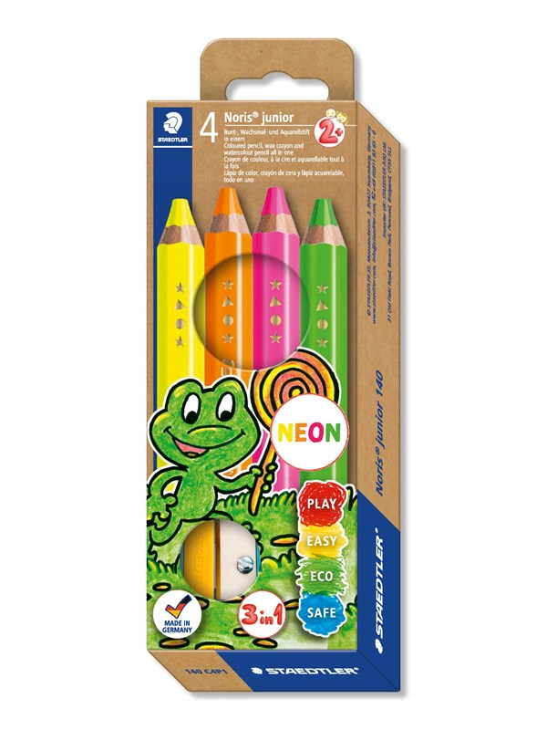 Staedtler Col. pencil NJ neon 4pc   100% PEFC