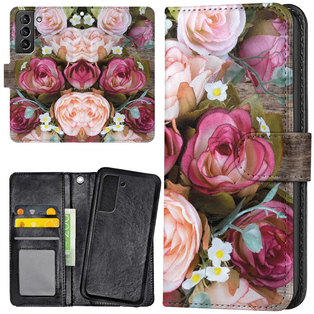 Samsung Galaxy S21 FE 5G - Lommebok Deksel Blomster