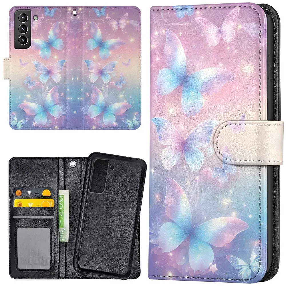 Samsung Galaxy S21 FE 5G - Lommebok Deksel Butterflies