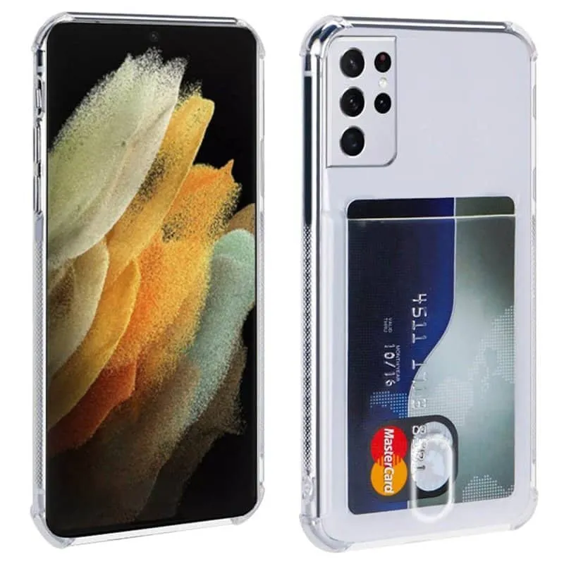 Silikondeksel med kortholder til Samsung Galaxy S21 Ultra
