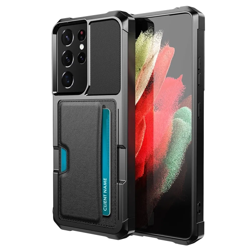 CaseMe Samsung Galaxy S21 Ultra 5G Vintage Etui - Svart