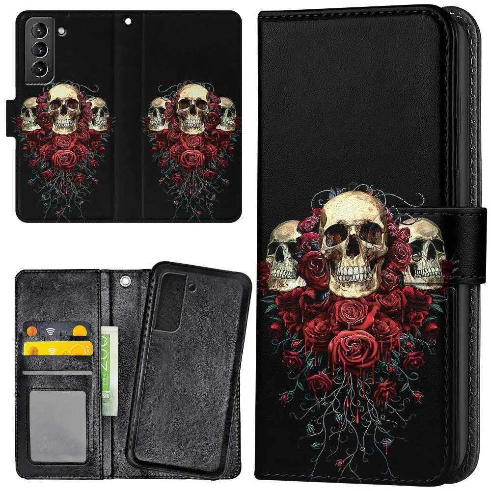 Samsung Galaxy S22 - Lommebok Deksel Skulls