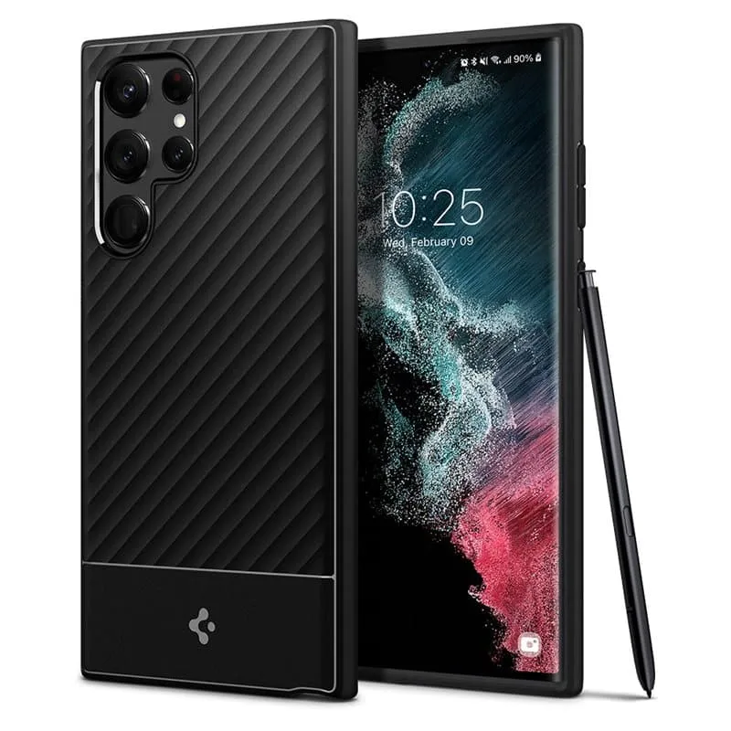 Spigen Core Armor deksel til Samsung Galaxy S22 Ultra - Matt sva