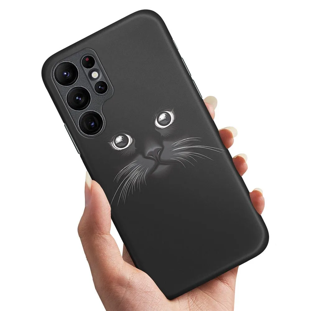 Deksel / Mobildeksel til Samsung Galaxy S22 Ultra - Svart Katt