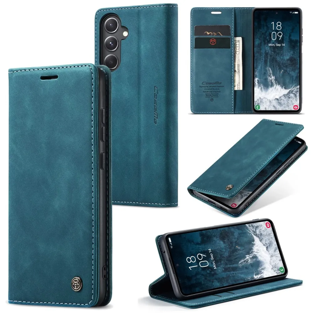 CaseMe Samsung Galaxy S23 FE glatt etui - Blå