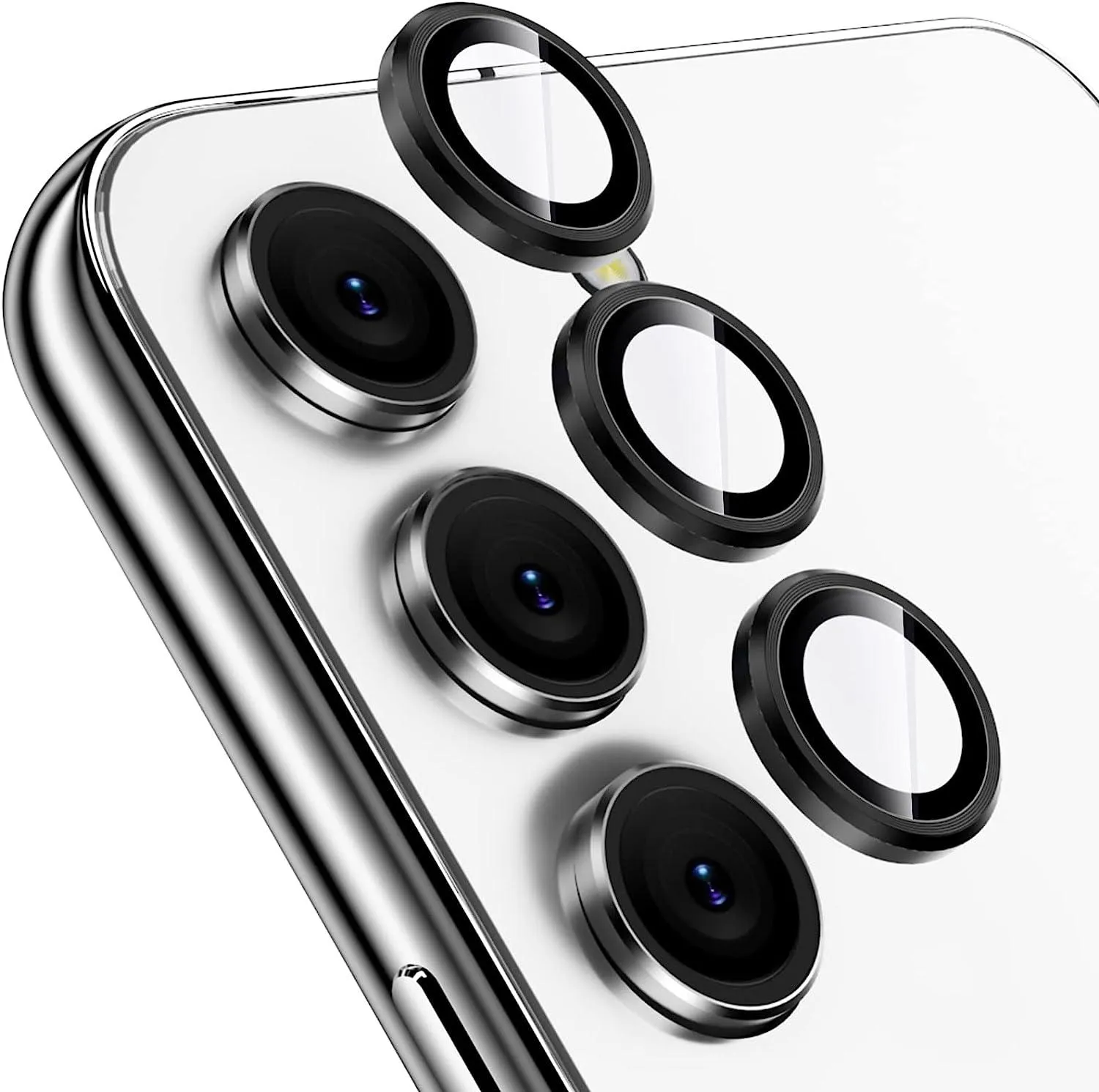 Svart Samsung S23 / S23 Plus kameralinsedeksel