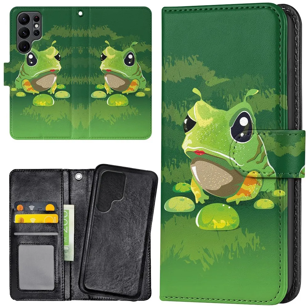 Samsung Galaxy S23 Ultra - Lommebok Deksel Frosk