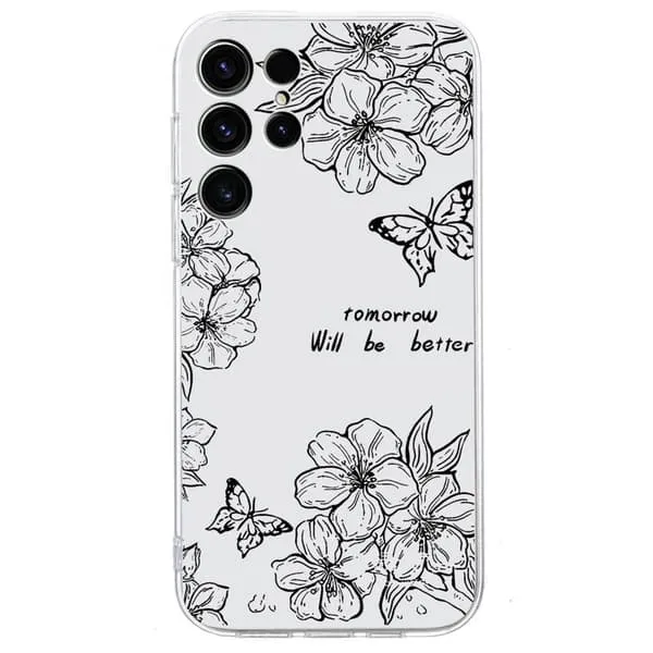 Vibe Samsung Galaxy S24 Ultra deksel - Sommerfuglblomst