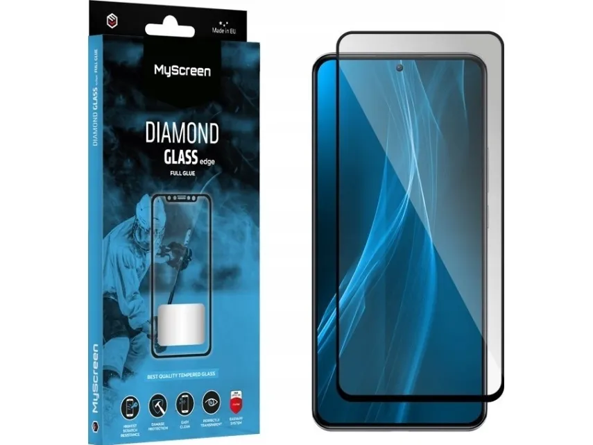 MyScreen MS Diamond Glass Edge FG for Samsung Galaxy S24 FE S721 svart Full Glue