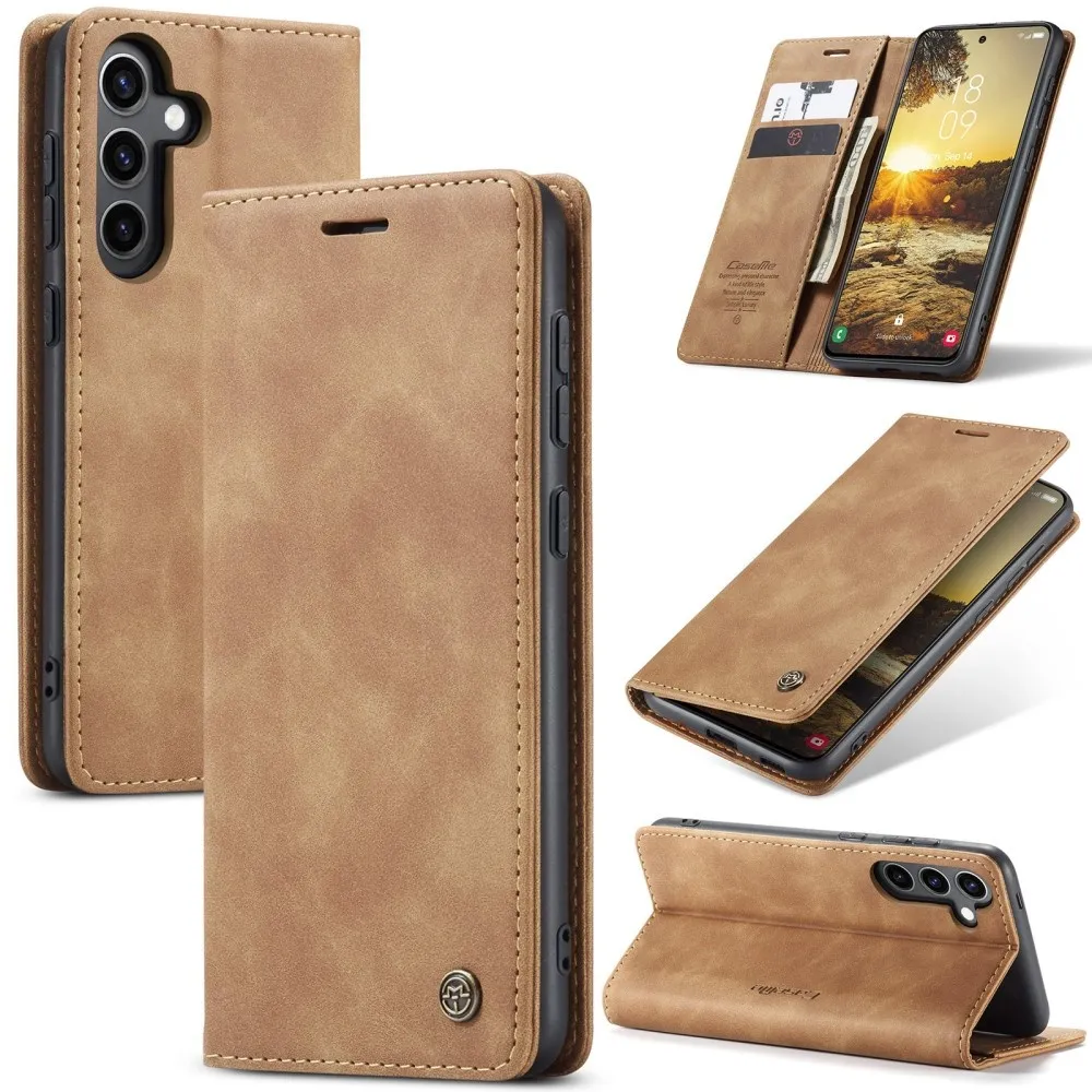 CASEME Lommebok - deksel Samsung Galaxy S24 FE - Brun