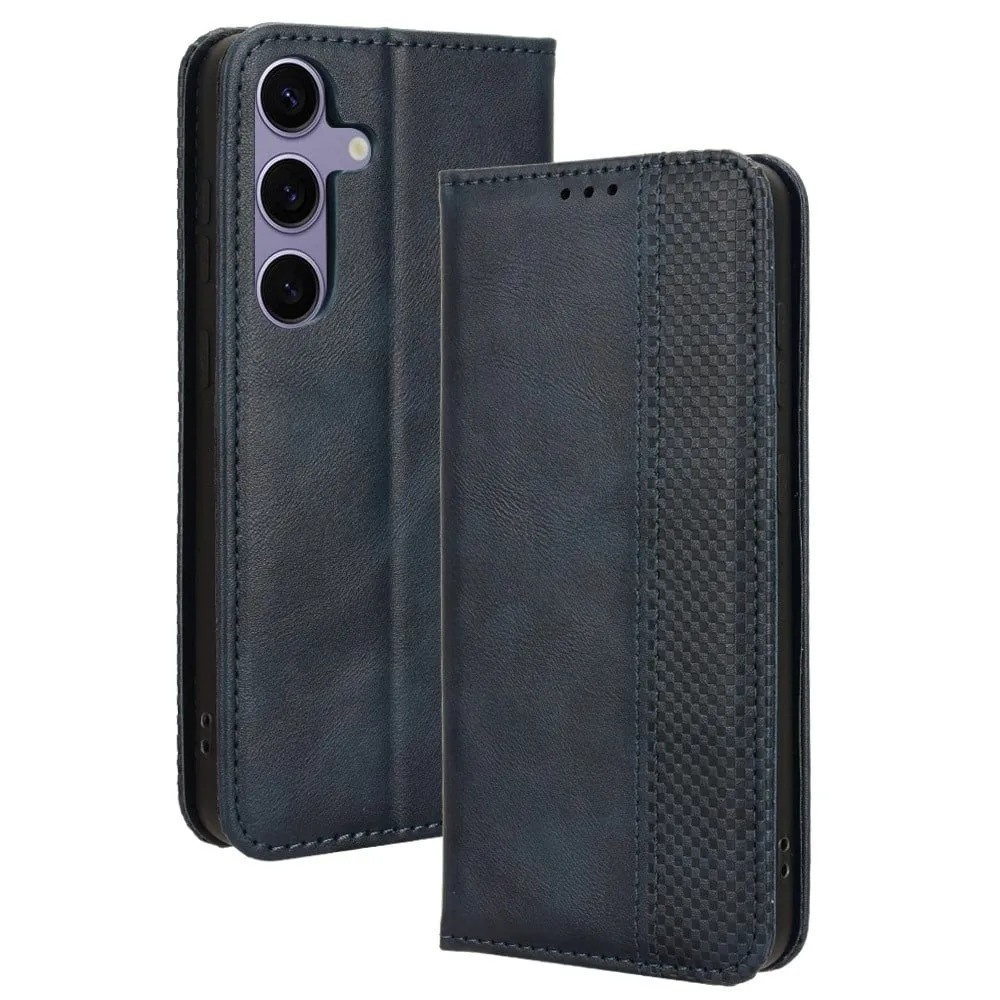 Bofink Vintage Samsung Galaxy S24 lærveske - Blå
