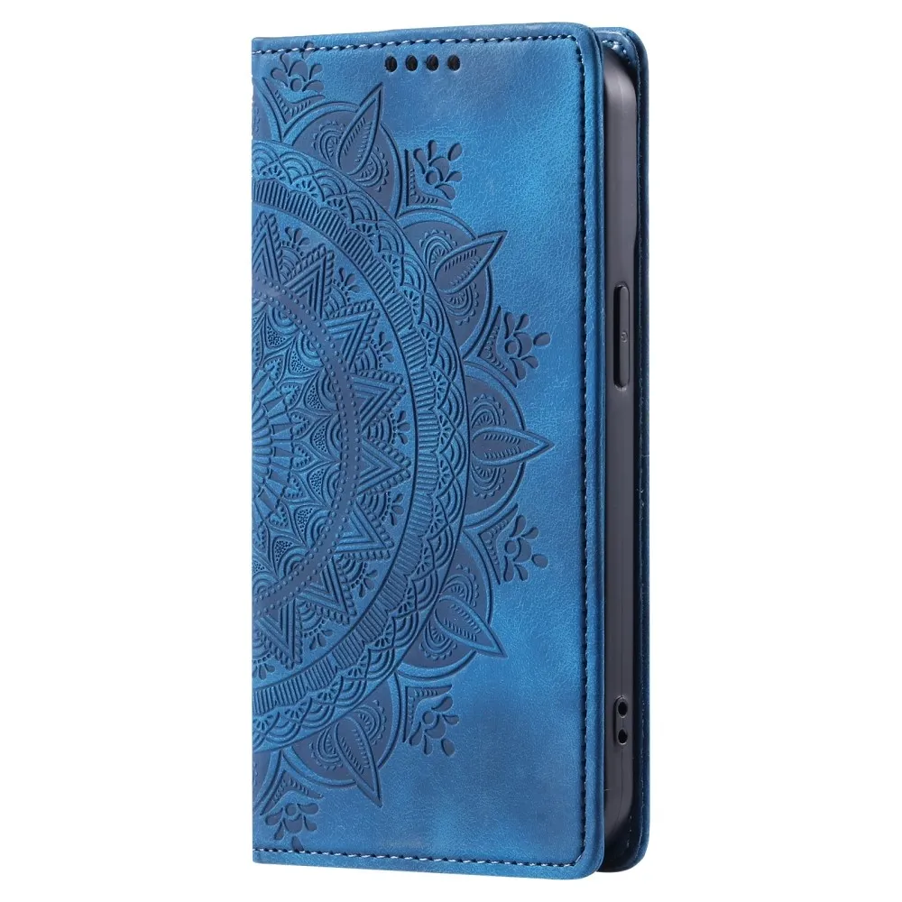 For Samsung Galaxy S25 Lommebok Deksel Shell Mandala Blomstermønster