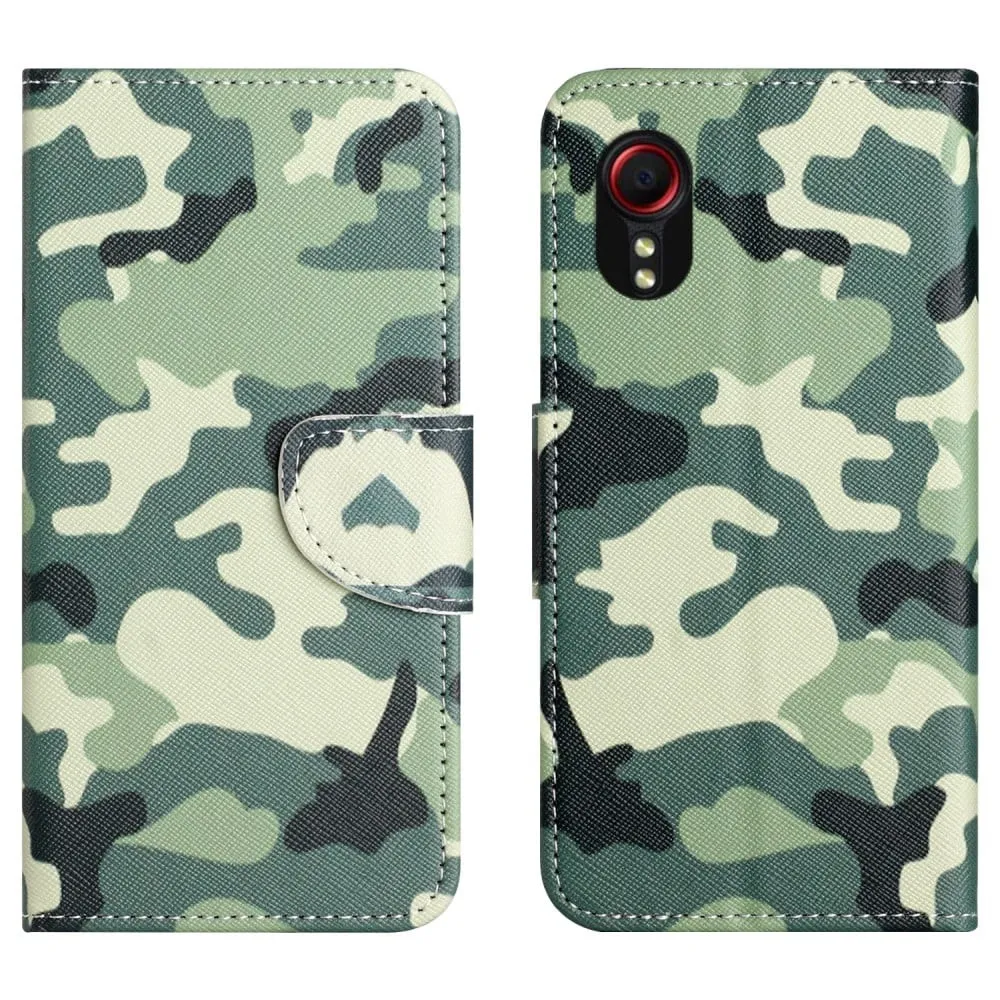 Wonderland Samsung Galaxy Xcover 7 flip-etui - Kamuflasje