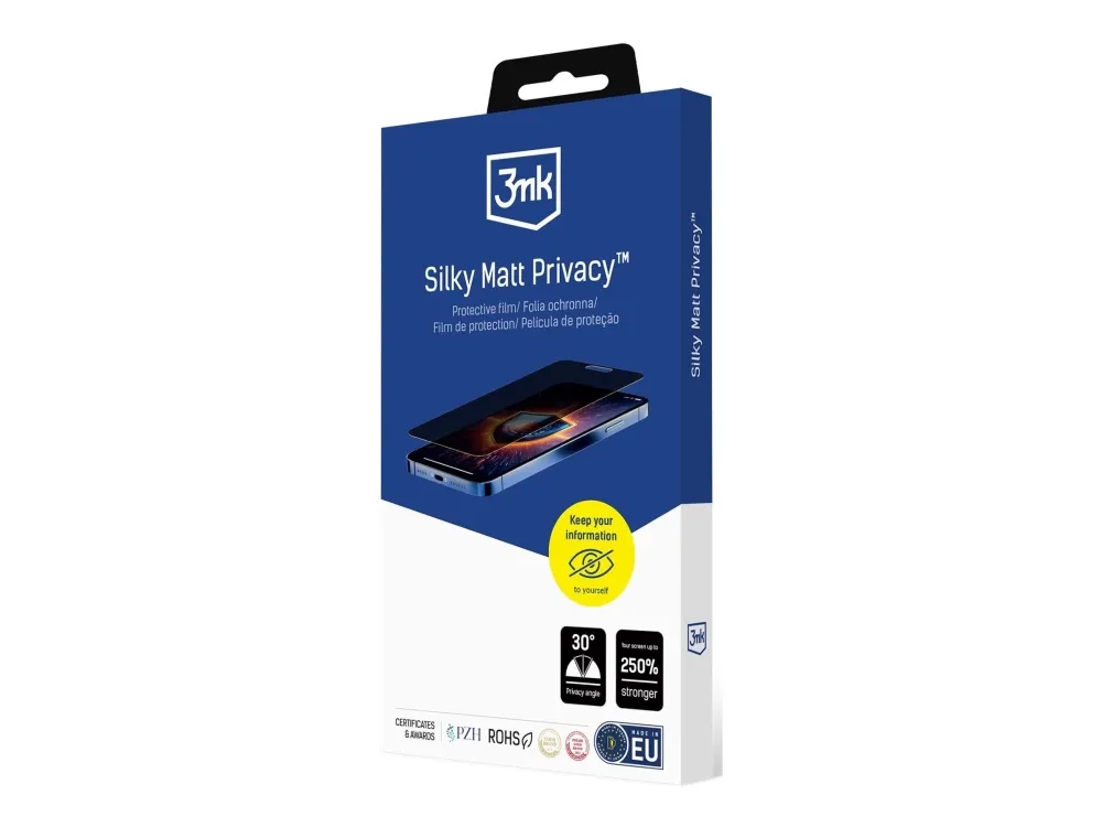 3mk Silky Matt Privacy - Skjermbeskyttelse for mobiltelefon - film - med personvernsfilter - for Apple iPhone 16 Pro Max