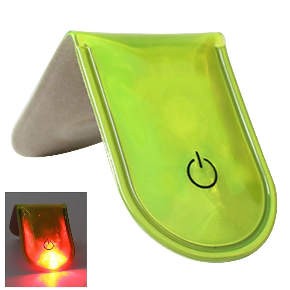 LED-lys Magnetisk klips Sikkerhet Løping Nattcampingaktiviteter - Fluorescerende