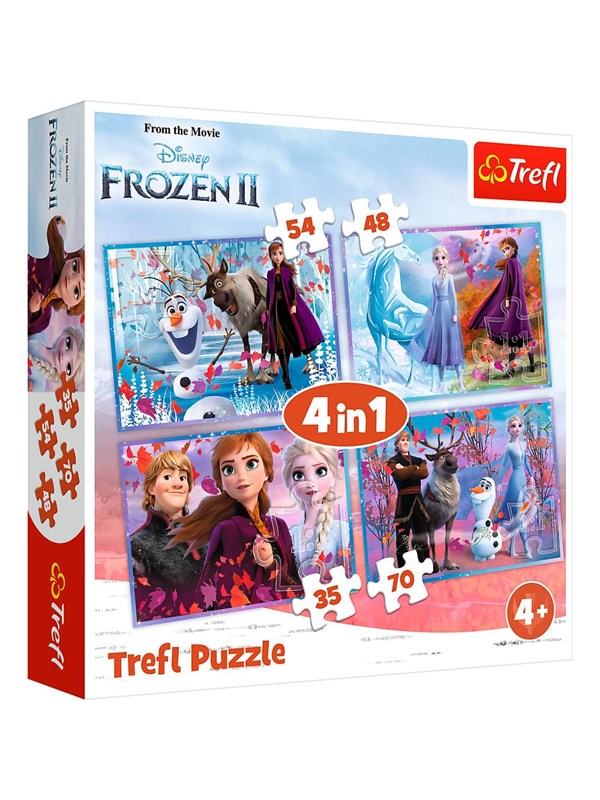 Trefl Puzzle - Frozen - Journey into the unknown (4in1) Gulv