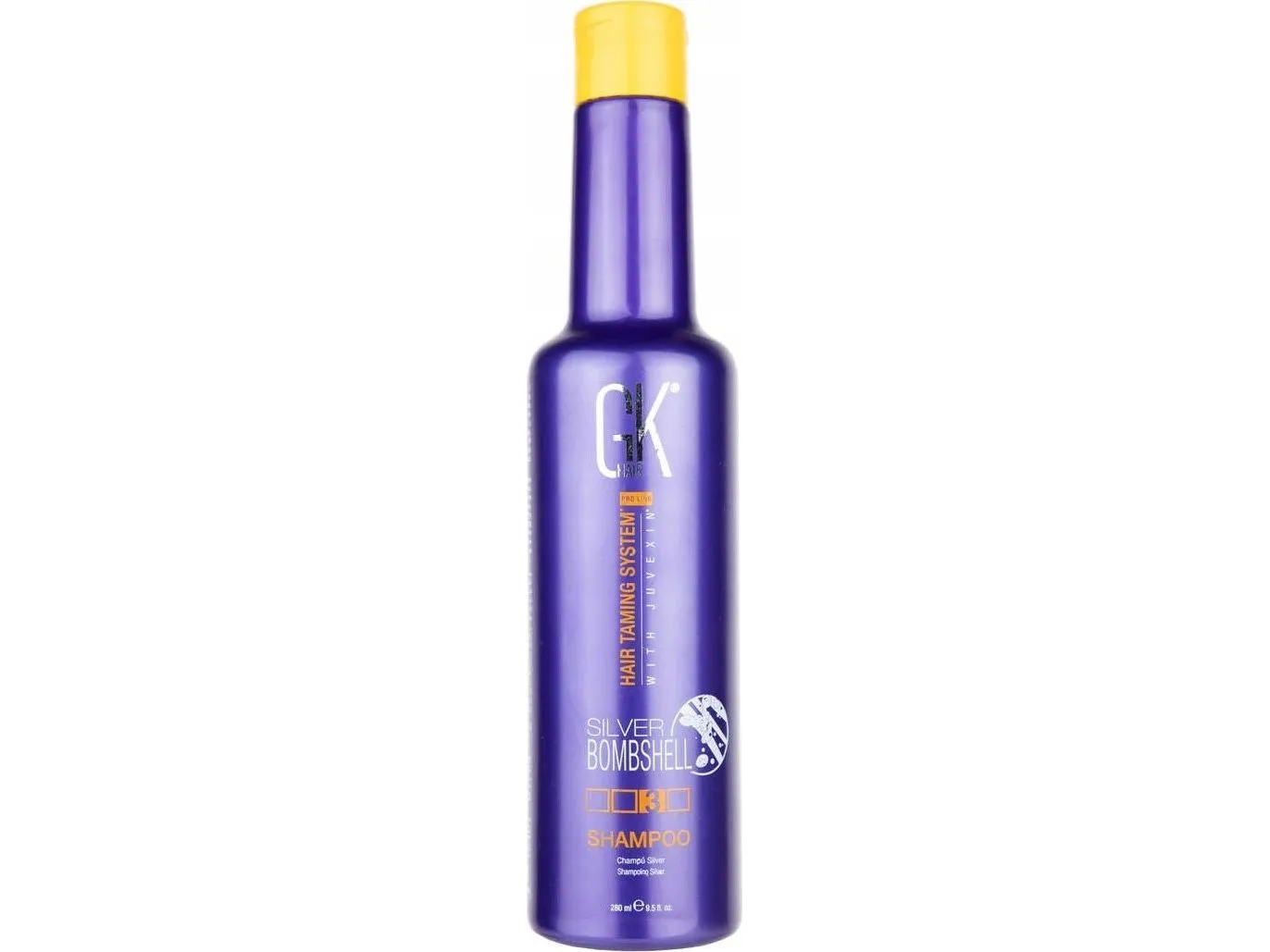 GK HAIR Global Keratin Silver Bombshell Purple Shampoo 280ml 9.5 Fl Oz - For Blonde Platinum Ash Silver and Gray Hair