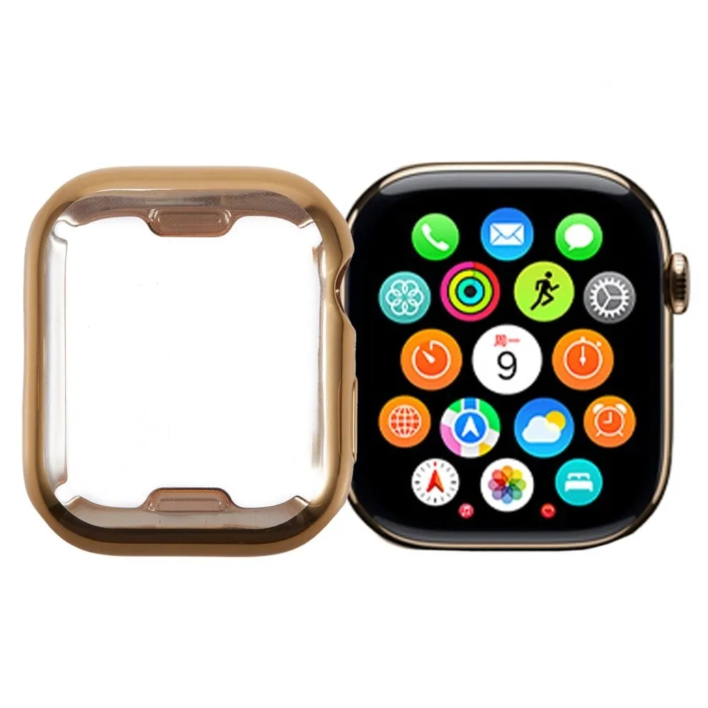Apple Watch SE (2023) / SE (2022) / SE / Series 6 / 5 / 4 44mm Watch Case Galvanisering av TPU-beskyttelsesdeksel med full dekning - Gull