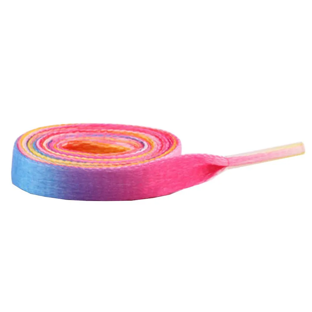 Skolisser - Regnbuefargede - Flate [110 cm] - Rosa