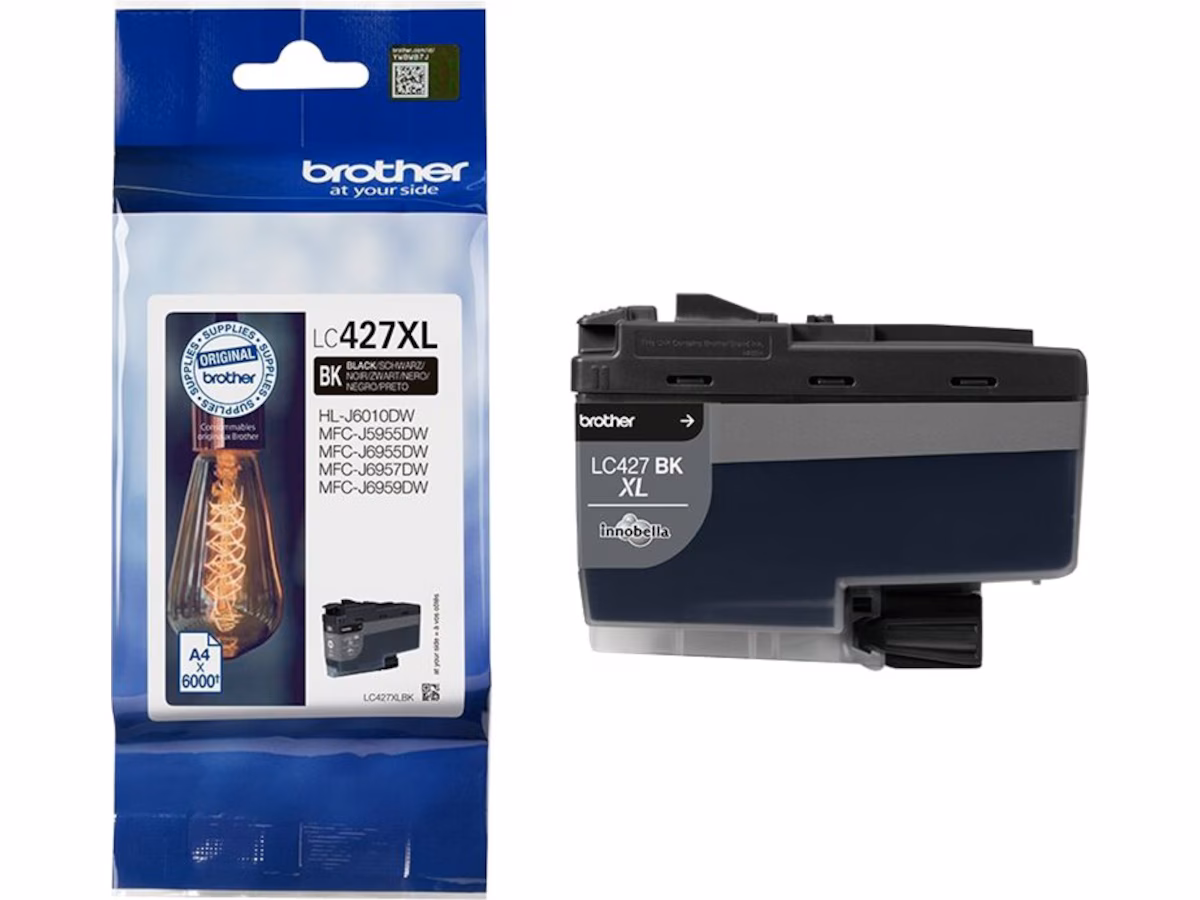 Brother blekk LC427XLBK Sort
