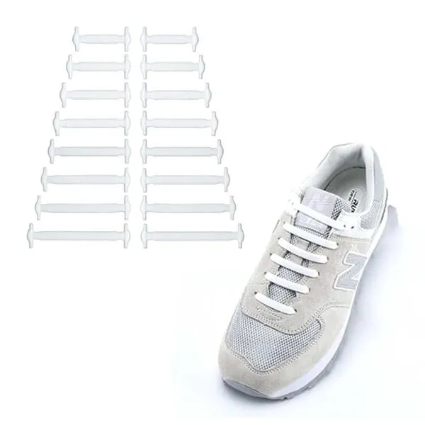 Elastic Laces Silikon - For alle slags sko hvite