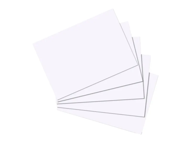 Herlitz indekskort A5 blank hvit hf-pakke med 100 stk