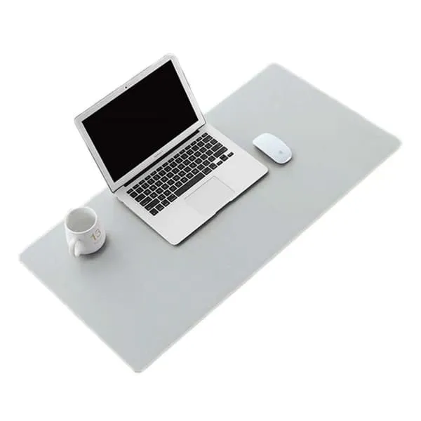 Skrivebordsmatte 80x40cm PU Leather Leather grå