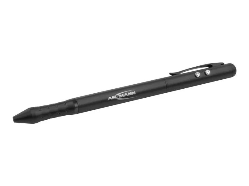 ANSMANN - Laserpeker / kulepenn / LED-lommelykt / stift for mobiltelefon, nettbrett - svart