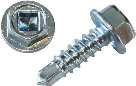 LINDAB Ventilationsskrue U42, selvborende 4,2x13 mm med reduceret borespids, elgalvaniseret, sekskanthoved 1/4". 1 pk.=1000 stk.