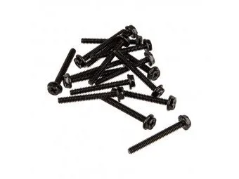 XSPC skruer type 6-32, 30 mm, 16 stk, svarte (5060175587787)