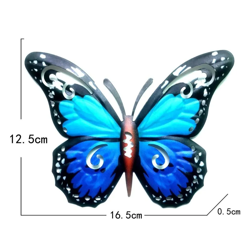 Art 3D Butterfly Vegghengende dekor Hagepynt til hjemmet - Blå