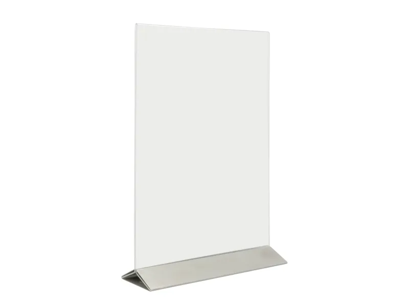 Securit® A4-displayramme med base i rustfritt stål