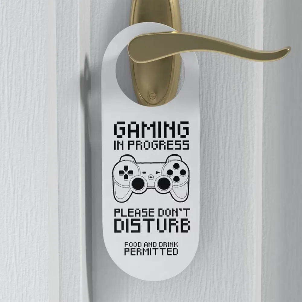 Gaming Gamer Vennligst Ikke Forstyrr Sign Door Soverom Game Room