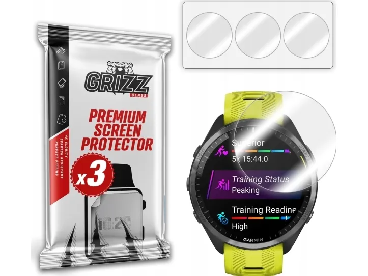 GrizzGlass hydrogel film Hydrofilm for Garmin Forerunner 965