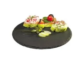 Serveringsplade Ø22 cm Naturskifer,stk