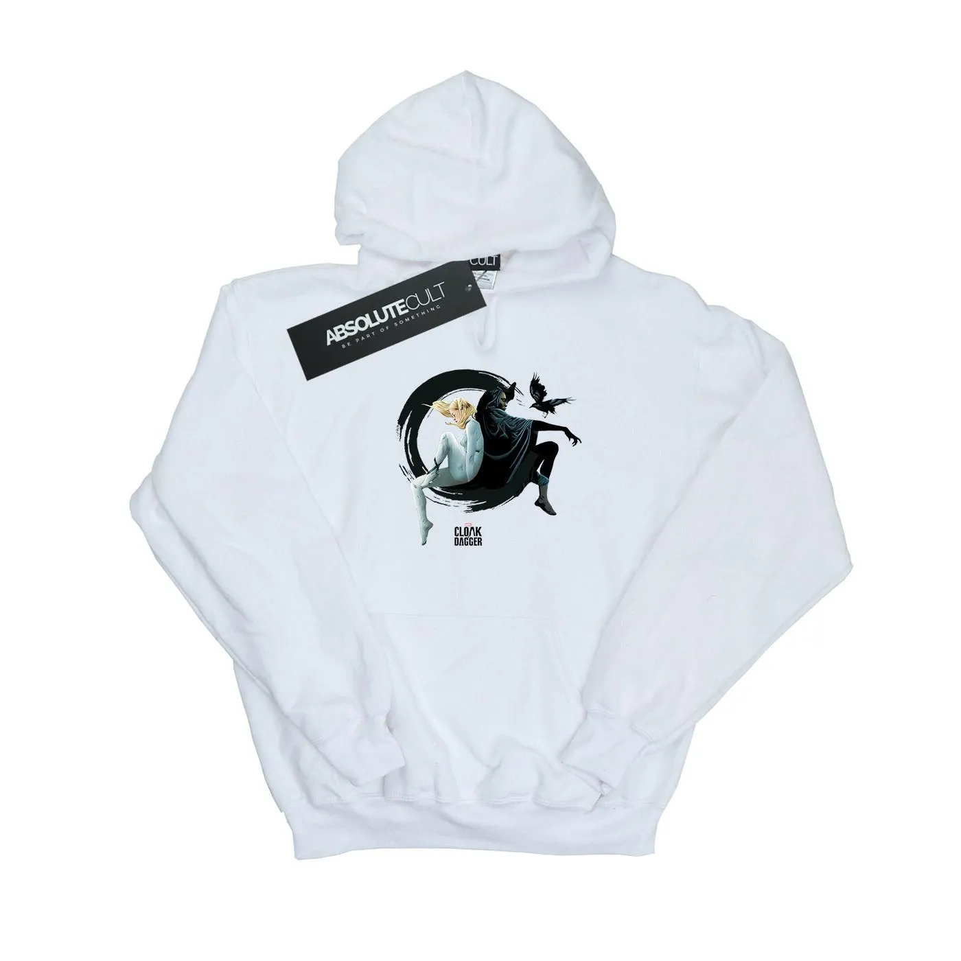 Marvel Mens Cloak And Dagger Ink Circle Hoodie