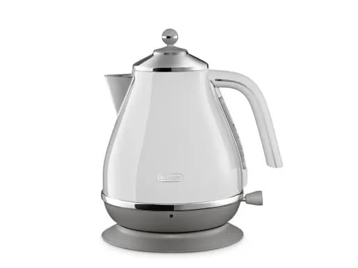 De’Longhi Icona Capitals, 1,7 l, 2000 W, Hvit, Rustfritt stål, Vannivåindikator, Trådløs