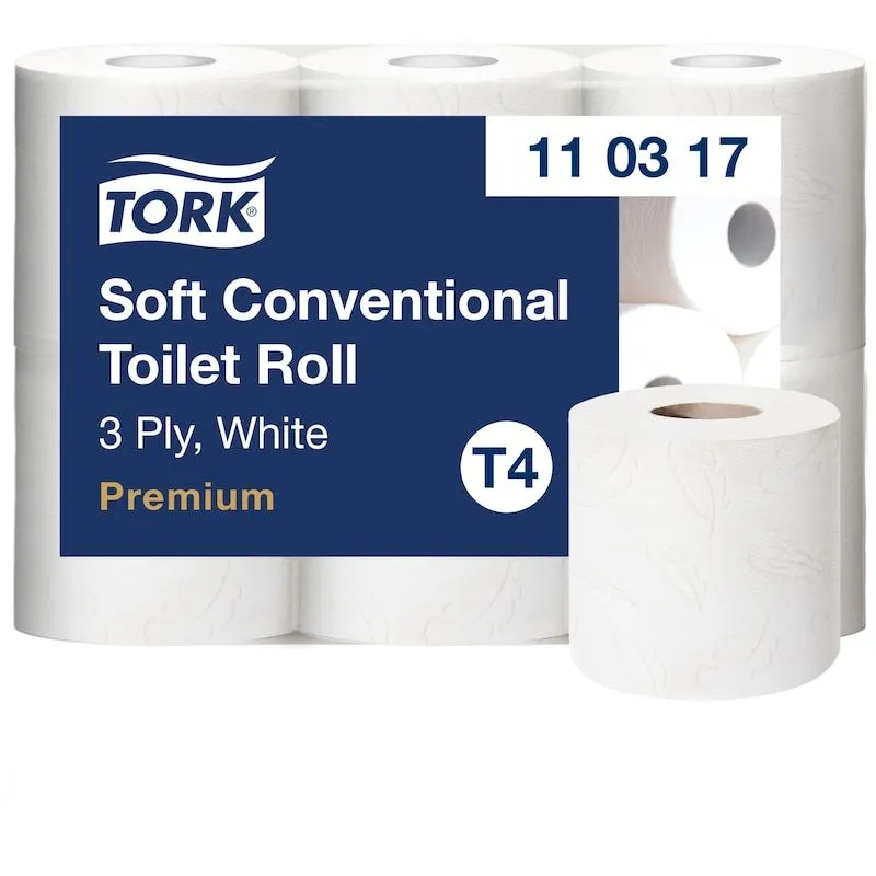 Toiletpapir Tork T4 Premium Soft hvid 3-lags - (7 pakker x 6 ruller pr. karton)