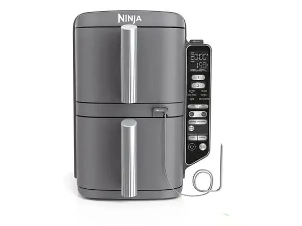 Ninja SL451EU, Varmluftsfrityr, 9,5 l, 40 °C, 240 °C, Dobbel, Svart