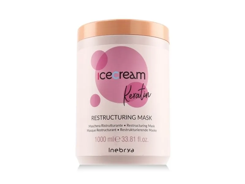INEBRYA_Ice Cream Keratin keratin restrukturerende hårmaske 1000ml