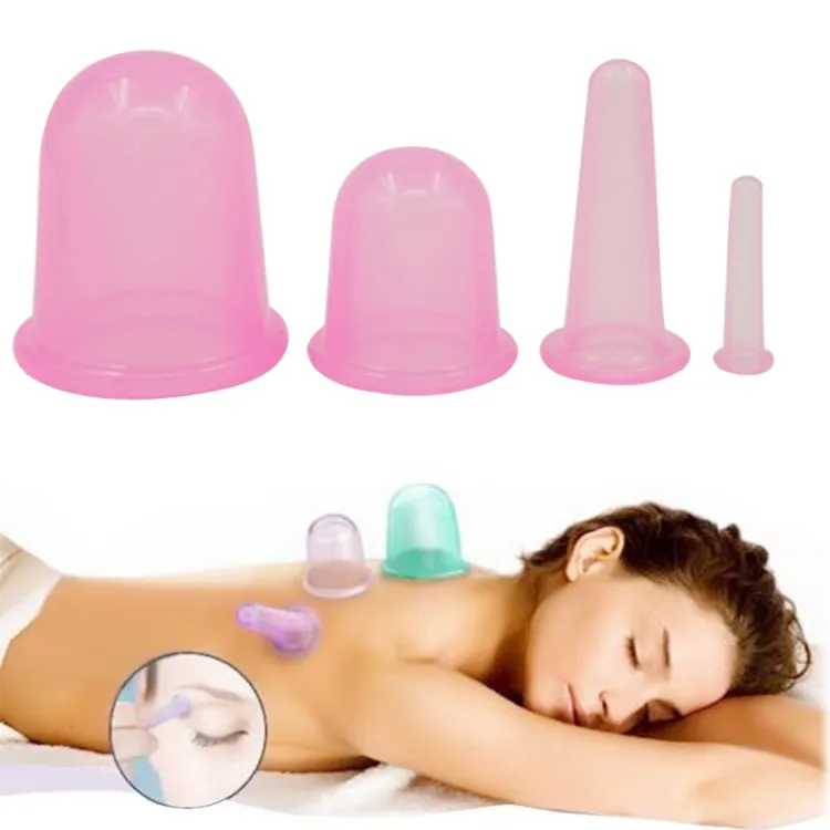 Cupping - vakuumkopper til massage/cellulitebehandling 4-pak