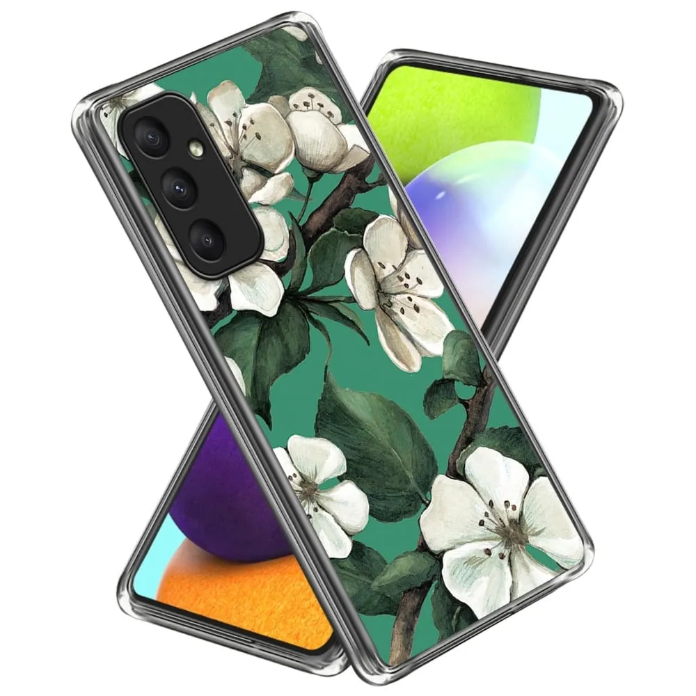 Deco Samsung Galaxy A55 deksel - Hvite Blomster