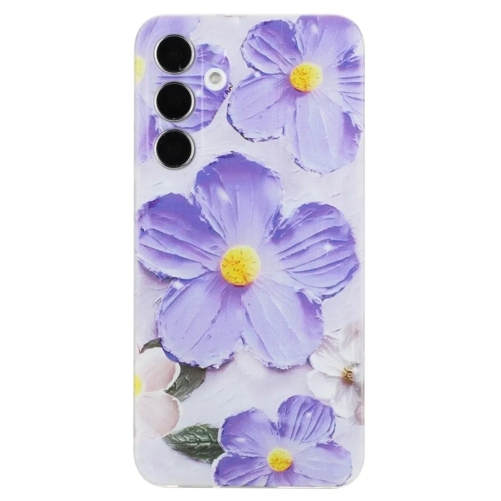Deco Samsung Galaxy A34 5G deksel - Lilla Blomst
