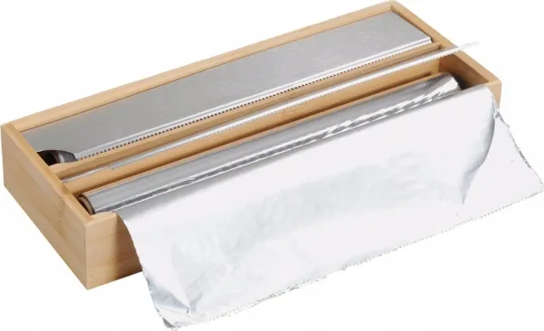 Kesper Matfoliedispenser, to rom, bambus, 35 x 13 cm