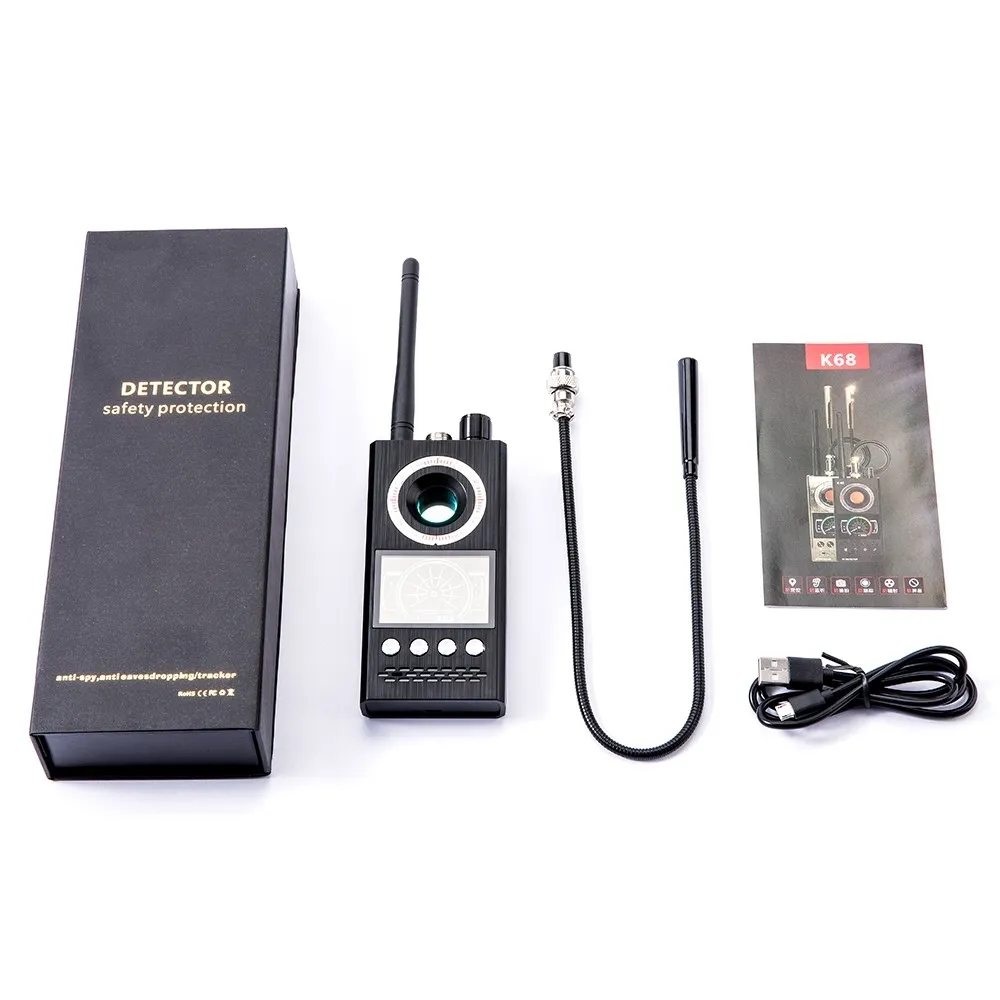 Trådløs signaldetektor RF Bug Finder Anti - Spy Kameradetektor GPS Tracker Locator Oppgradert versjon