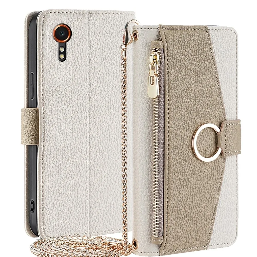 Samsung Galaxy Xcover 7 vegansk skinnveske - Hvit