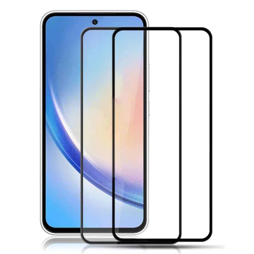 2 stk AMORUS ekstra sterk glassskjermbeskytter for Samsung Galaxy A35 / Samsung Galaxy A55